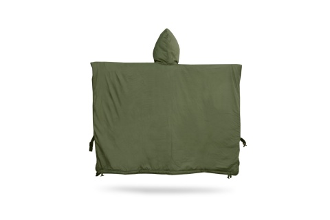 PONCZO KEMPINGOWE OCIEPLANE WODOODPORNE ZIELONO-BRĄZOWE /OFFLANDER