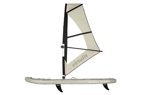 DESKA SUP PIASKOWY BEŻ - Z OSŁONĄ PRZECIWWATROWĄ I AKCESORIAMI - SURFER 305 /VIRTUFIT