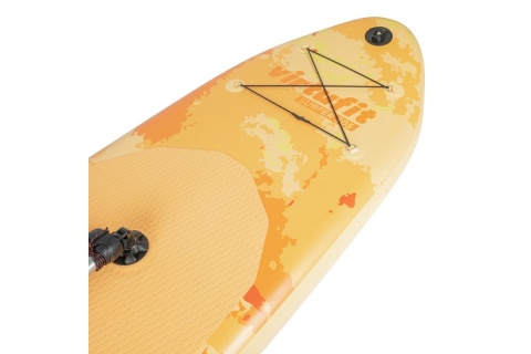DESKA SUP POMARAŃCZOWA - Z ŻAGLEM WIATROWYM I AKCESORIAMI - SURFER 305 /VIRTUFIT