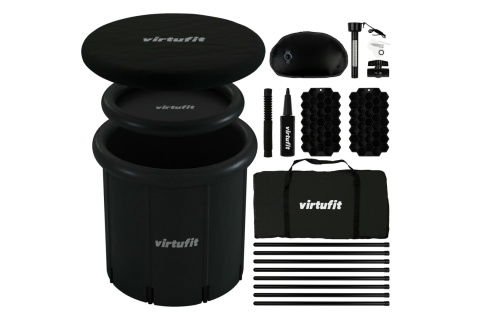 BALIA DO MORSOWANIA WANNA LODOWA XXL 375 LITRÓW ANTRACYT Z AKCESORIAMI /VIRTUFIT