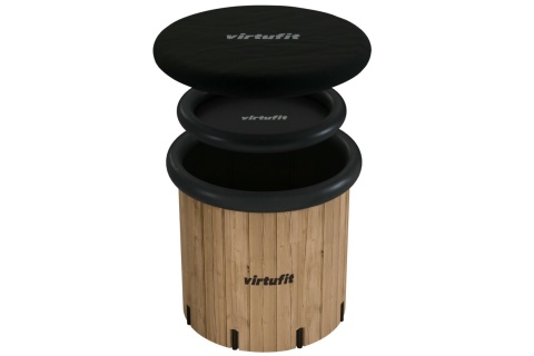 BALIA DO MORSOWANIA WANNA LODOWA XXL 375 LITRÓW WOOD LOOK Z AKCESORIAMI /VIRTUFIT