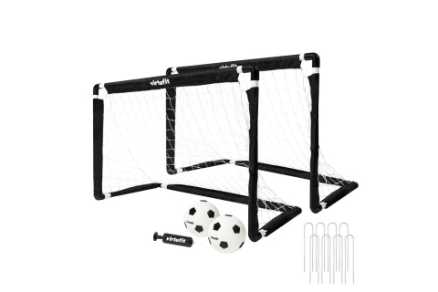 BRAMKI DO PIŁKI NOŻNEJ ZESTAW DLA DZIECI Z 2 PIŁKAMI I POMPKĄ /VIRTUFIT