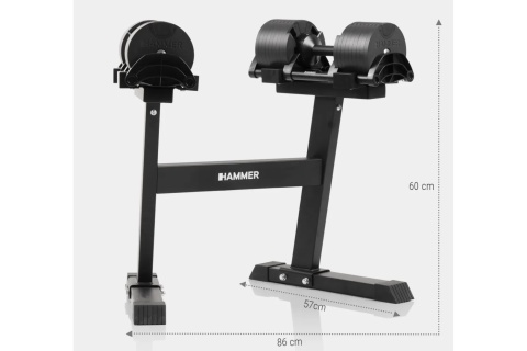 HANTLE REGULOWANE ZE STOJAKIEM ZESTAW SMARTLOCK 2X32 KG /HAMMER