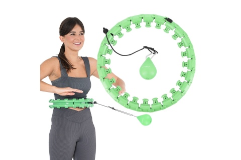 HULA HOP Z WYPUSTKAMI I OBCIĄŻNIKIEM HHW01 GN /HMS