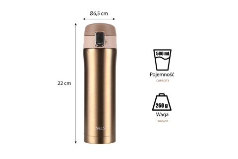 KUBEK TERMICZNY ZŁOTY NCB10 /NILS CAMP