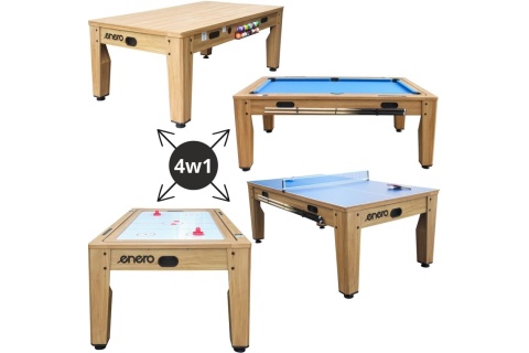 STÓŁ DO MULTIGIER 4W1 BILARD TENIS STOŁOWY CYMBERGAJ STÓŁ JADALNY WOODEN /ENERO
