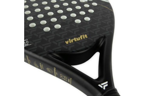 RAKIETA PADEL PRECISION PRO - CZARNO-ZŁOTA /VIRTUFIT