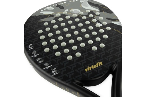 RAKIETA PADEL PRECISION PRO - CZARNO-ZŁOTA /VIRTUFIT