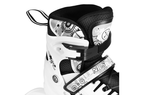 ŁYŻWOROLKI LED 4W1 BIAŁE Z WYM. PŁOZĄ HOKEJOWĄ RAINBOW ROZM. L(39-42) NH10905 /NILS EXTREME