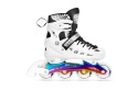 ŁYŻWOROLKI LED 4W1 BIAŁE Z WYM. PŁOZĄ HOKEJOWĄ RAINBOW ROZM. S(31-34) NH10905 /NILS EXTREME