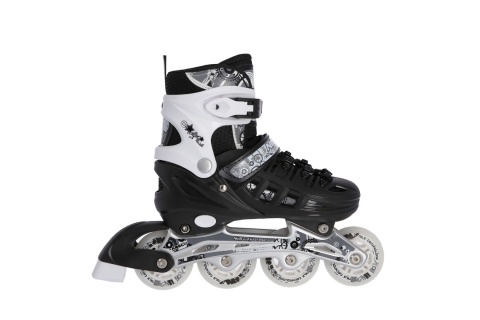 ŁYŻWOROLKI REGULOWANE 4W1 CZARNE NH10905 ROZM. L (39-42) /NILS