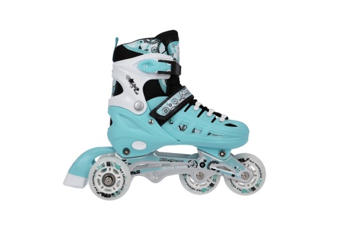 ŁYŻWOROLKI REGULOWANE 4W1 NIEBIESKIE NH10905 ROZM. L (39-42) /NILS