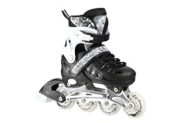 ŁYŻWOROLKI REGULOWANE 4W1 CZARNE NH10905 ROZM. M (35-38) /NILS