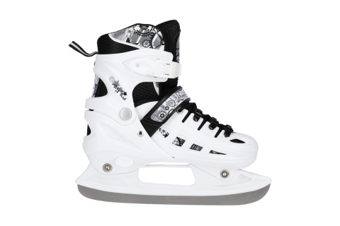 ŁYŻWOROLKI REGULOWANE BIAŁE 4W1 ŚWIECĄCE KÓŁKA LED NH10905 ROZM. S (31-34) /NILS