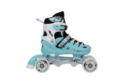 ŁYŻWOROLKI REGULOWANE 4W1 NIEBIESKIE NH10905 ROZM. S (31-34) /NILS