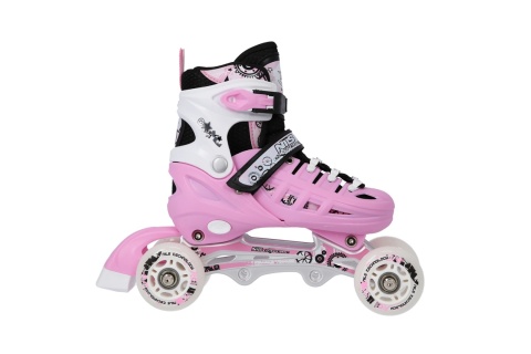 ŁYŻWOROLKI REGULOWANE 4W1 RÓŻOWE NH10905 ROZM. S (31-34) /NILS