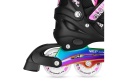 ŁYŻWOROLKI LED 4W1 RÓŻOWE Z WYM. PŁOZĄ HOKEJOWĄ RAINBOW ROZM. L(39-42) NH10905 /NILS EXTREME