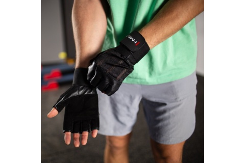 RĘKAWICZKI NA SIŁOWNIĘ RST04 BLACK ROZM. XL /HMS