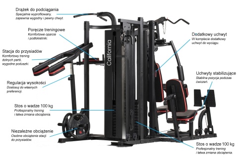 ATLAS DO ĆWICZEŃ TAG CALIFORNIA 2x 100 KG /SONIFIT